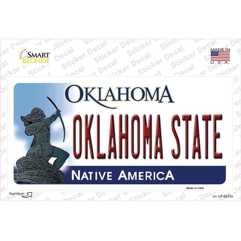 Oklahoma State Novelty Sticker Decal