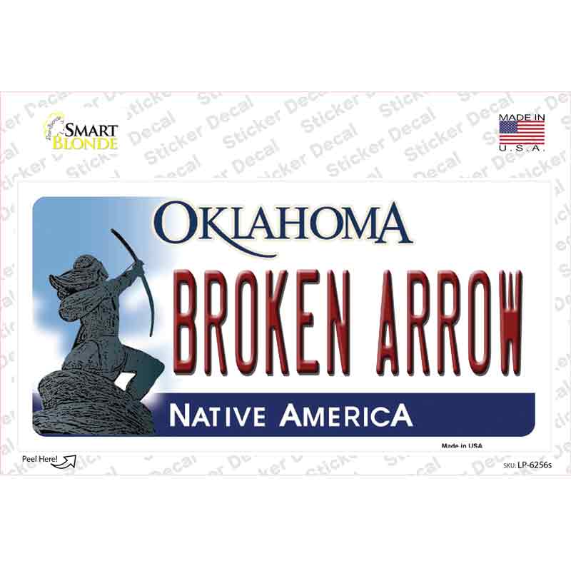Broken Arrow Oklahoma Novelty Sticker Decal