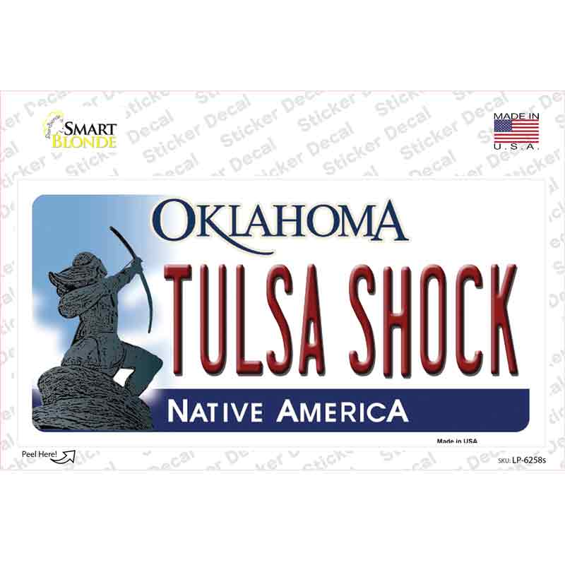 Tulsa Shock Oklahoma Novelty Sticker Decal