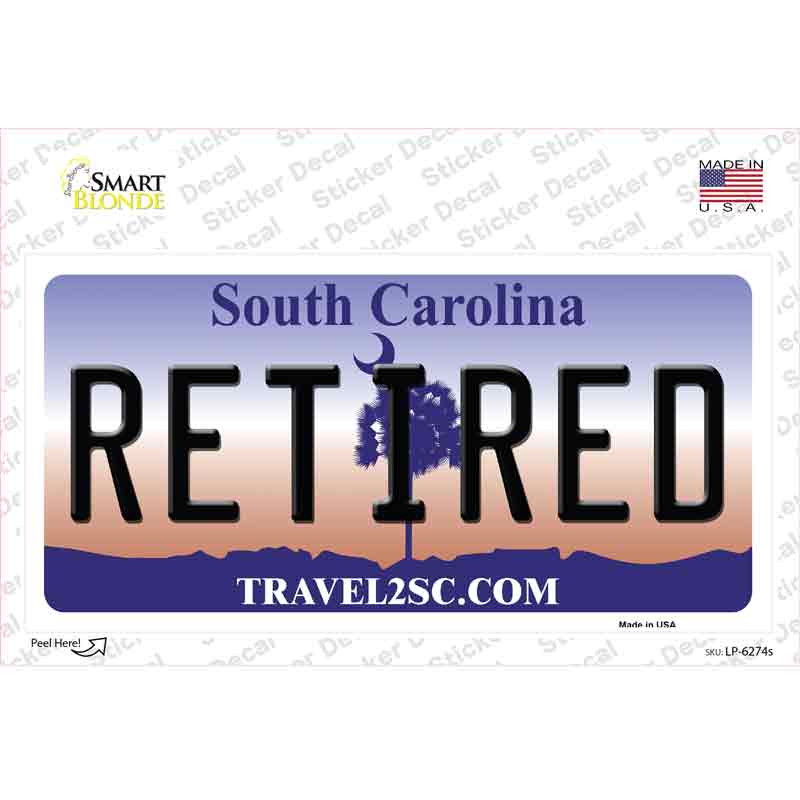 Retired South Carolina Novelty Sticker Decal