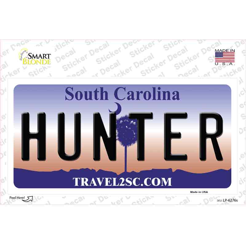 Hunter South Carolina Novelty Sticker Decal