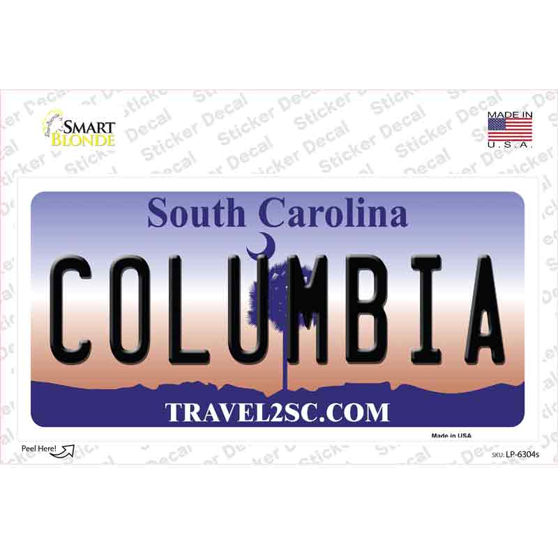 Columbia South Carolina Novelty Sticker Decal