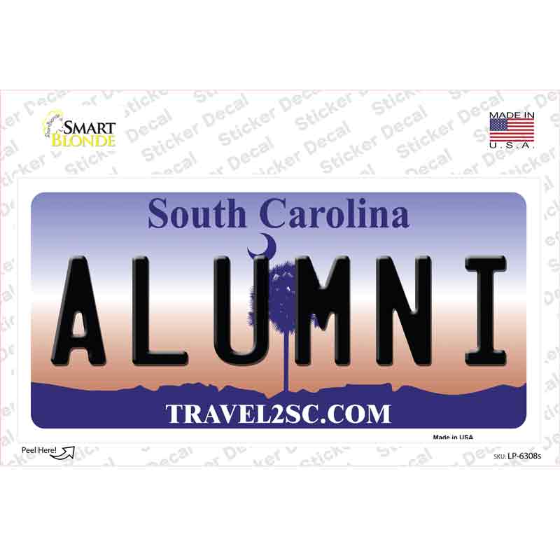 Alumni South Carolina Novelty Sticker Decal