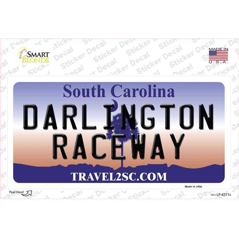 Darlington Raceway South Carolina Novelty Sticker Decal