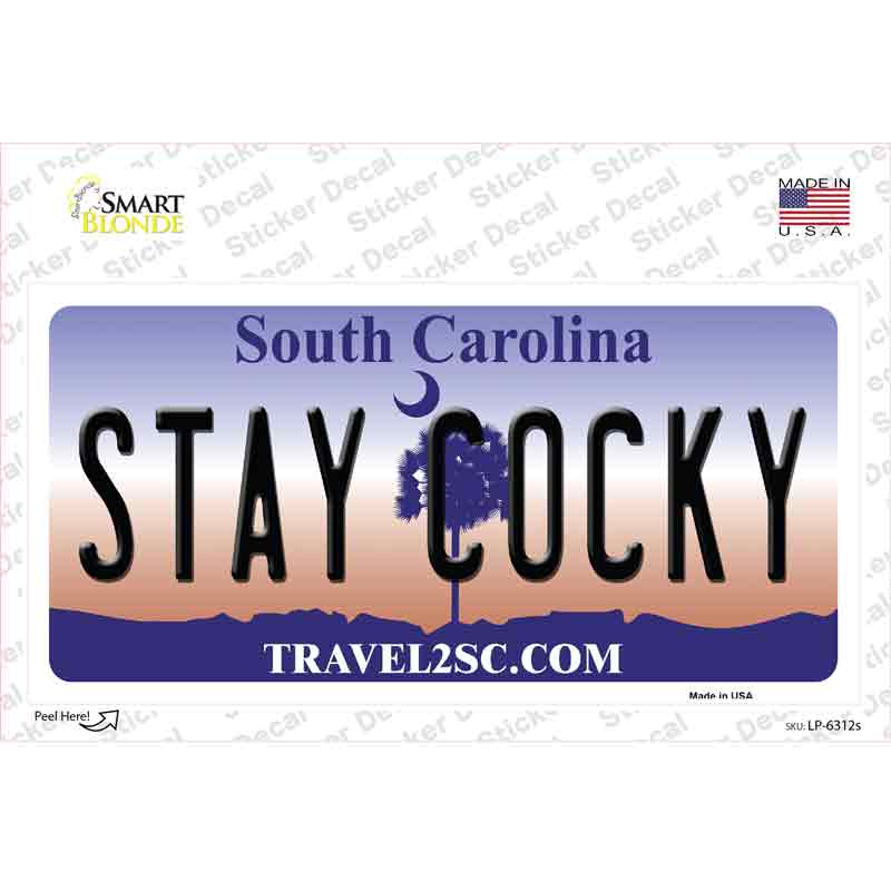 Stay Cocky South Carolina Novelty Sticker Decal