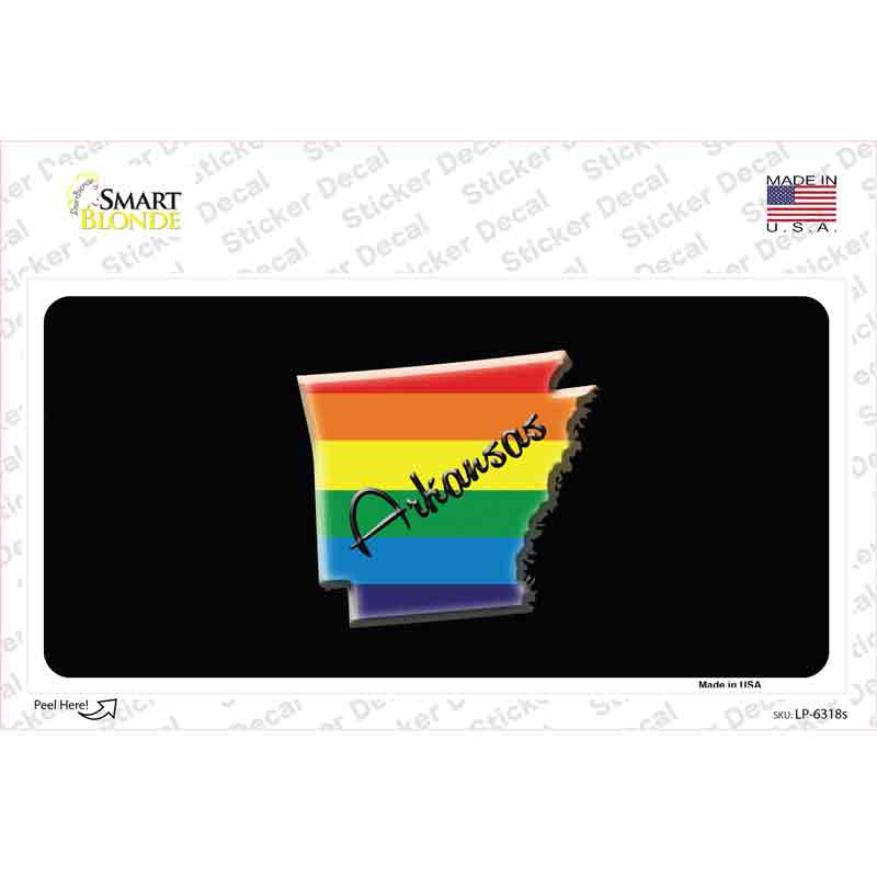 Arkansas Rainbow Novelty Sticker Decal