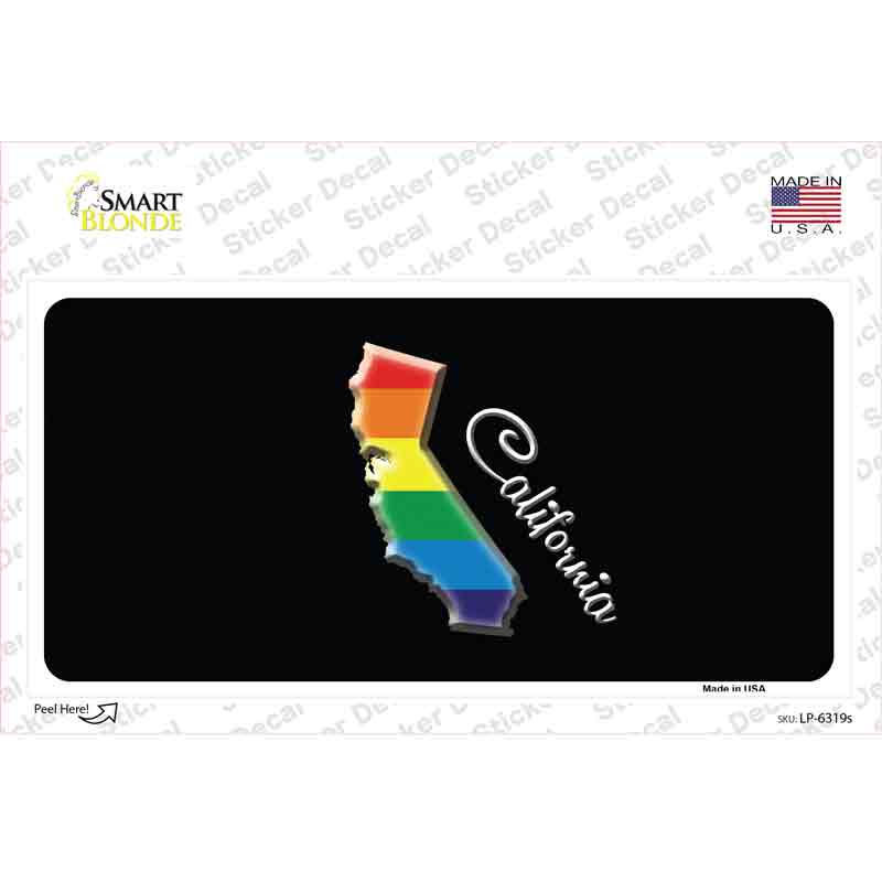 California Rainbow Novelty Sticker Decal