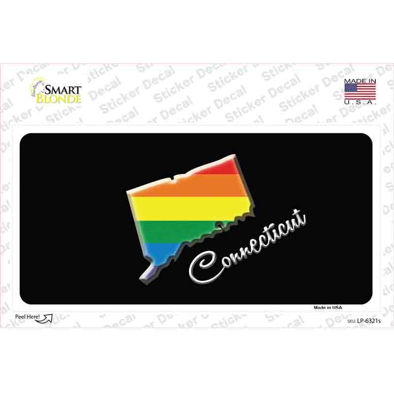 Connecticut Rainbow Novelty Sticker Decal