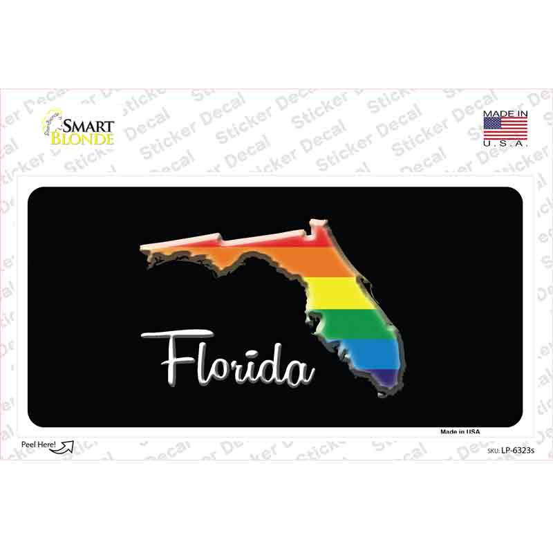 Florida Rainbow Novelty Sticker Decal