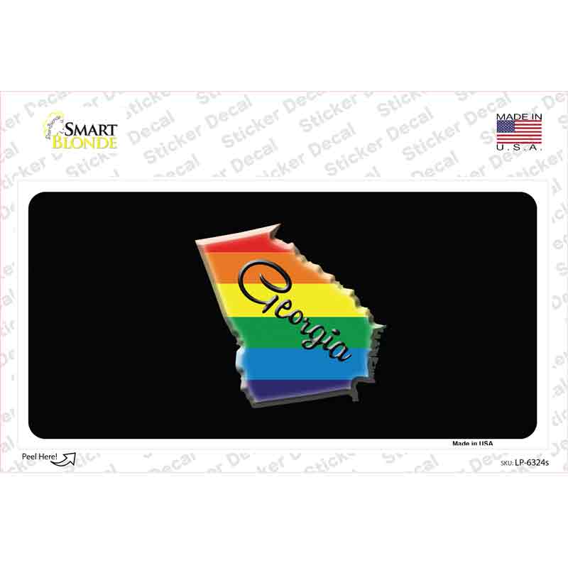 Georgia Rainbow Novelty Sticker Decal