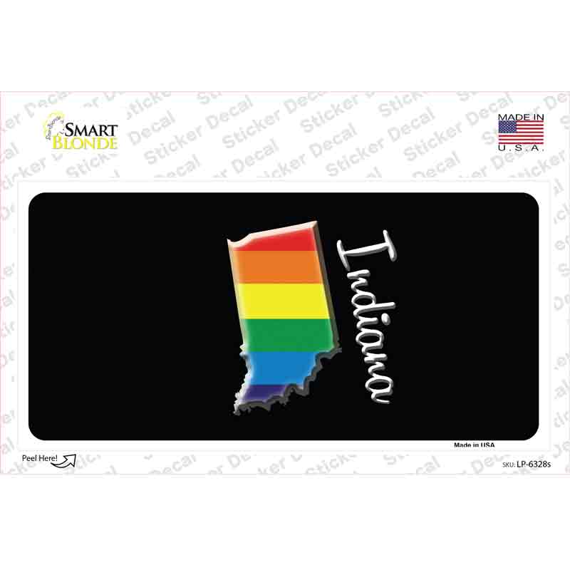 Indiana Rainbow Novelty Sticker Decal