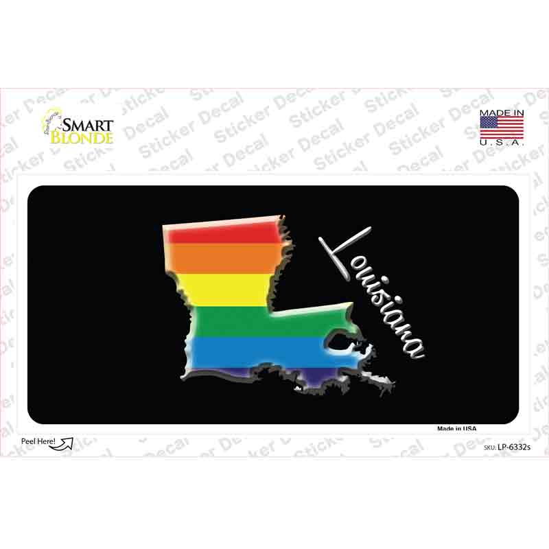 Louisiana Rainbow Novelty Sticker Decal