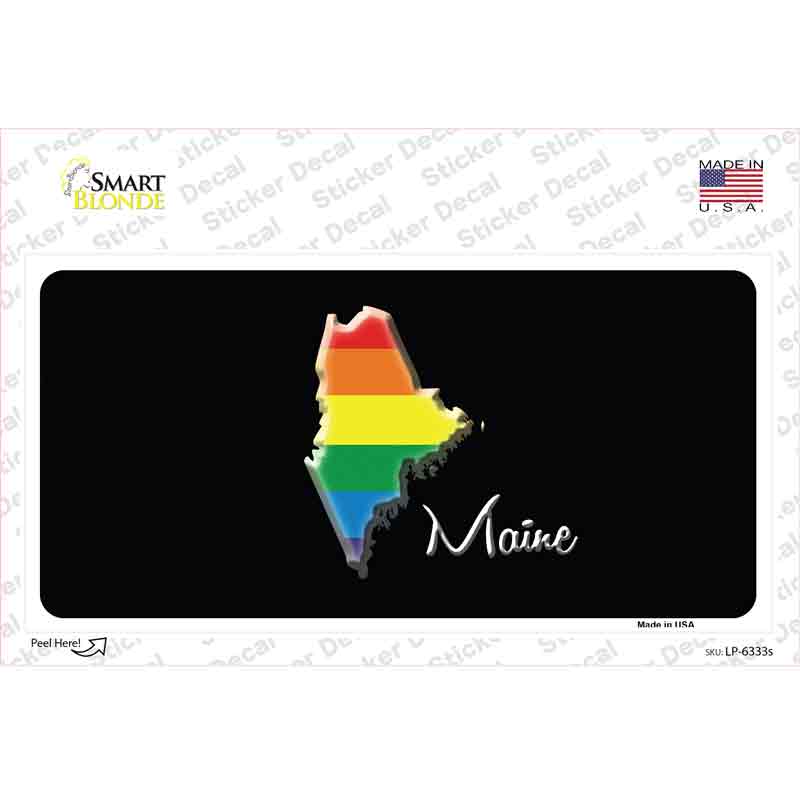 Maine Rainbow Novelty Sticker Decal