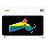 Massachusetts Rainbow Novelty Sticker Decal
