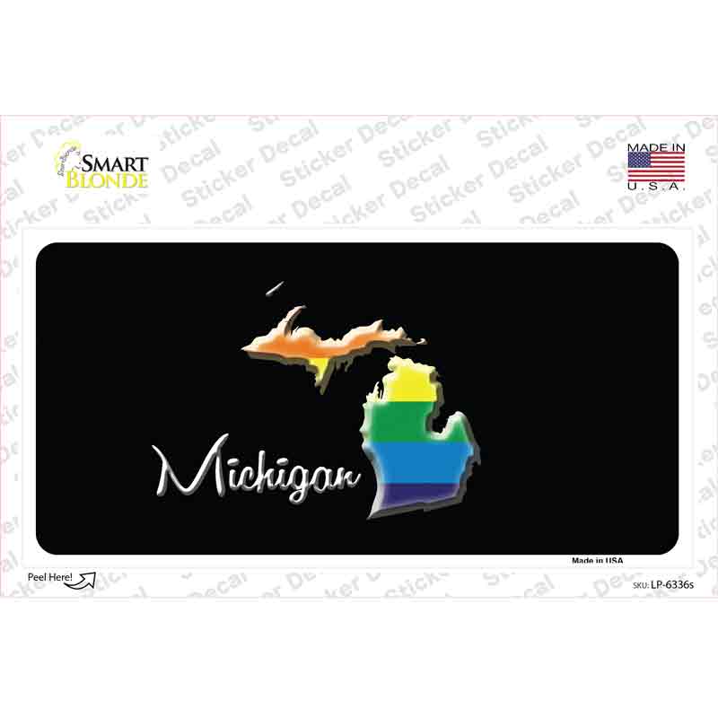 Michigan Rainbow Novelty Sticker Decal