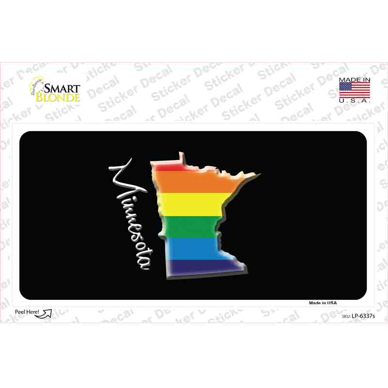 Minnesota Rainbow Novelty Sticker Decal