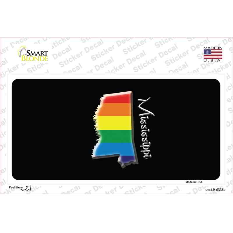 Mississippi Rainbow Novelty Sticker Decal