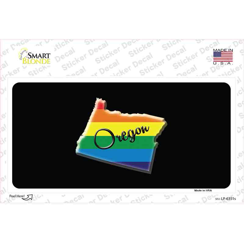 Oregon Rainbow Novelty Sticker Decal