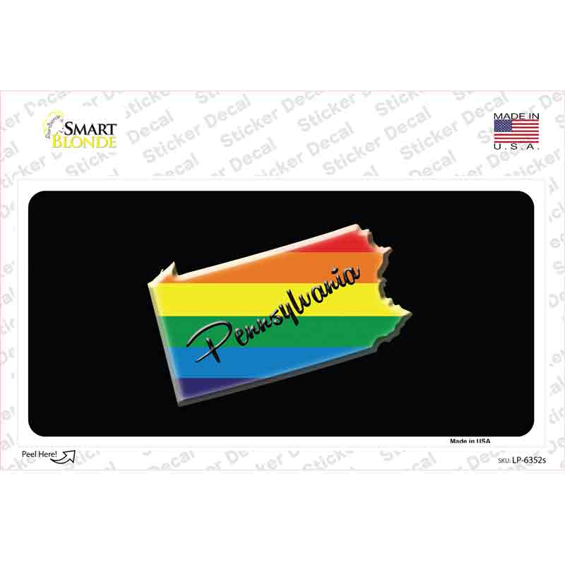 Pennsylvania Rainbow Novelty Sticker Decal