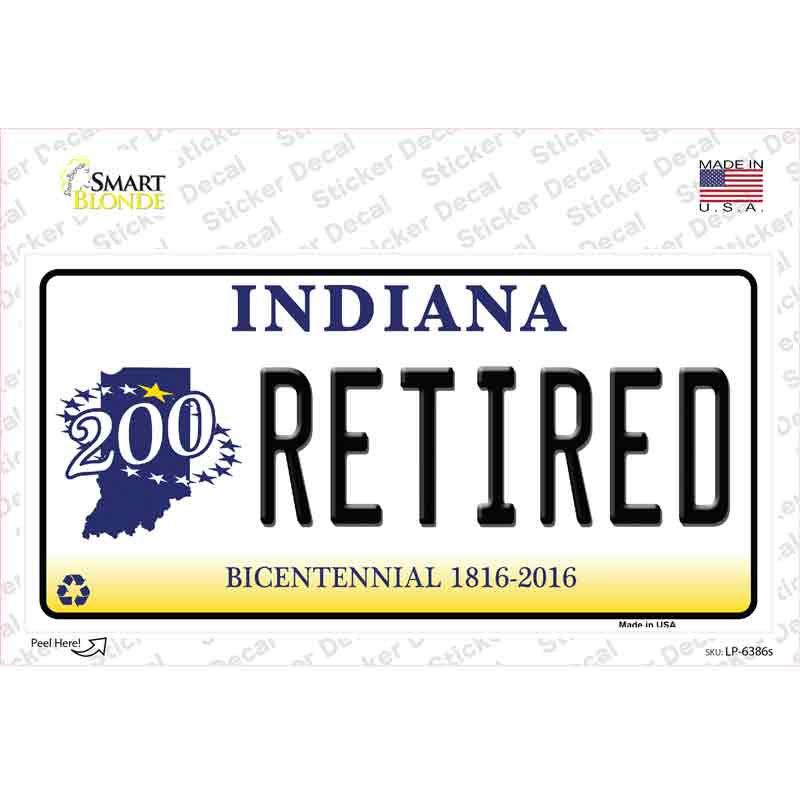 Retired Indiana Novelty Sticker Decal