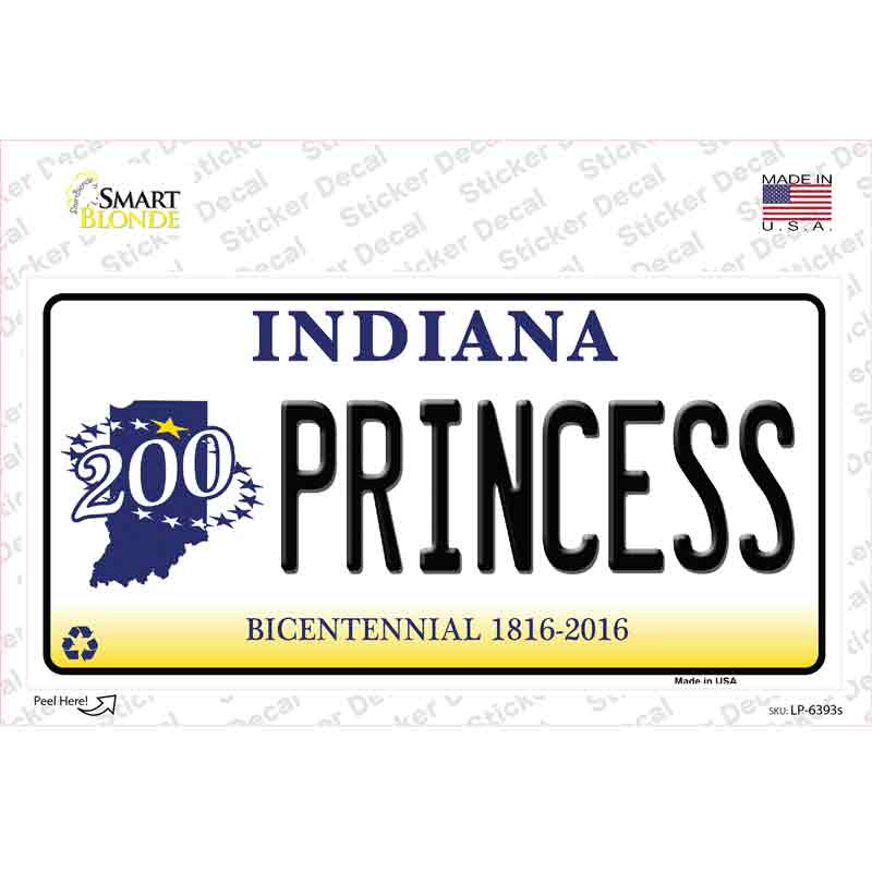 Princess Indiana Novelty Sticker Decal