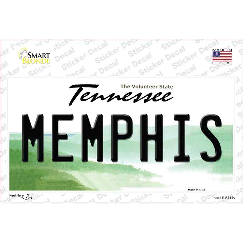 Memphis Tennessee Novelty Sticker Decal