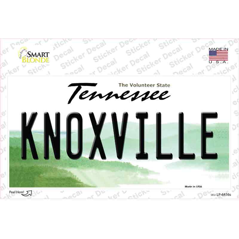 Knoxville Tennessee Novelty Sticker Decal