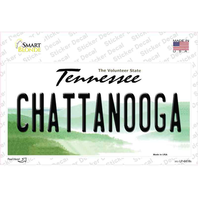 Chattanooga Tennessee Novelty Sticker Decal