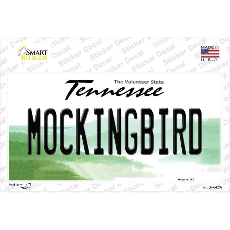 Mockingbird Tennessee Novelty Sticker Decal