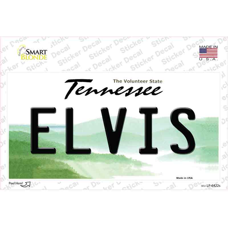Elvis Tennessee Novelty Sticker Decal