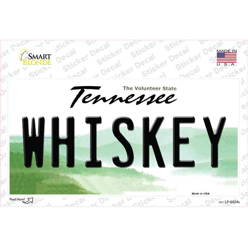 Whiskey Tennessee Novelty Sticker Decal