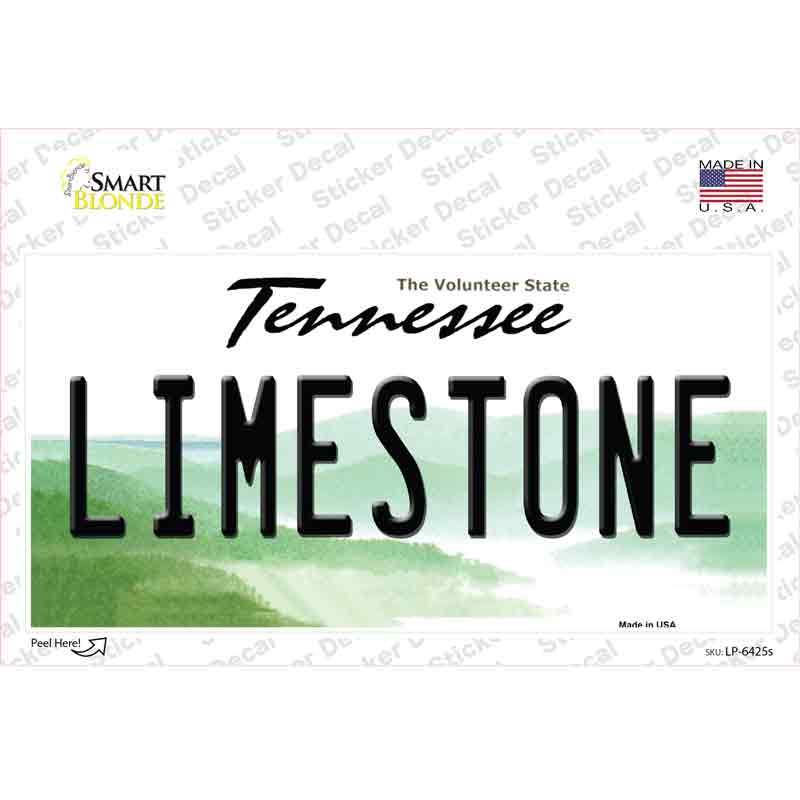Limestone Tennessee Novelty Sticker Decal