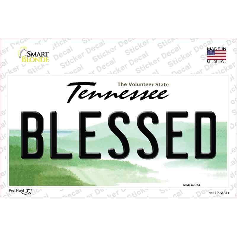 Blessed Tennessee Novelty Sticker Decal