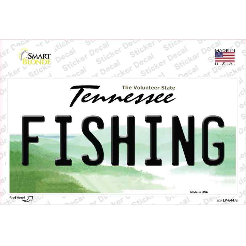 Fishing Tennessee Novelty Sticker Decal