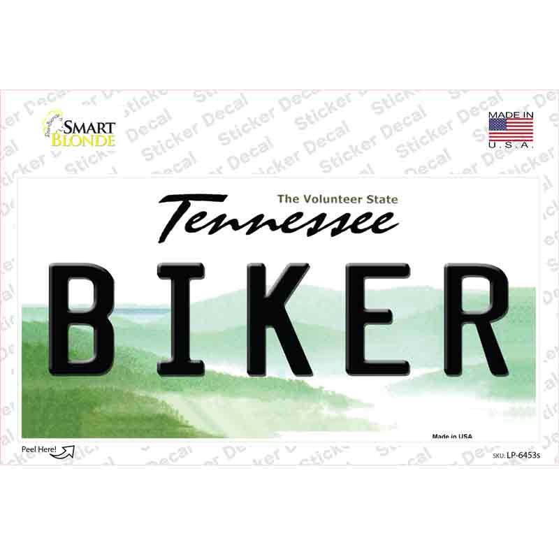 Biker Tennessee Novelty Sticker Decal