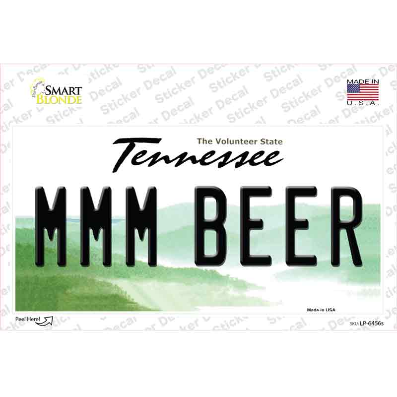 MMM Beer Tennessee Novelty Sticker Decal