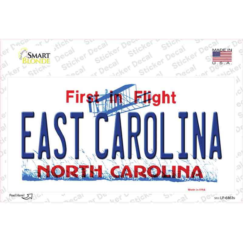 East Carolina North Carolina Novelty Sticker Decal