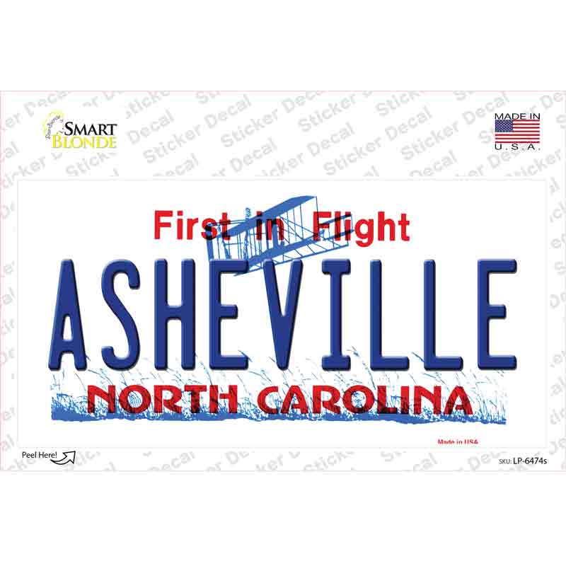 Asheville North Carolina Novelty Sticker Decal