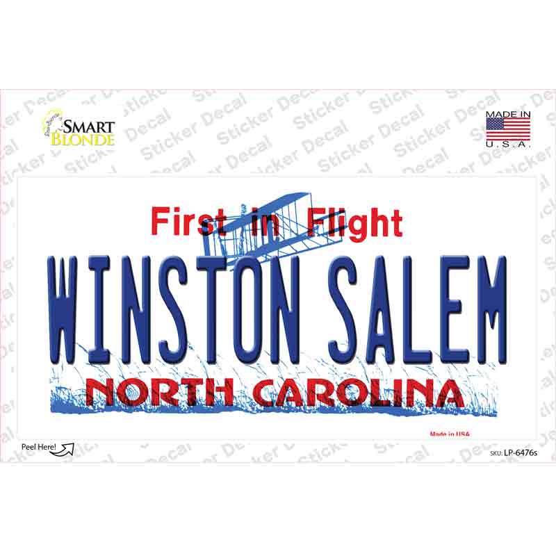 Winston Salem North Carolina Novelty Sticker Decal