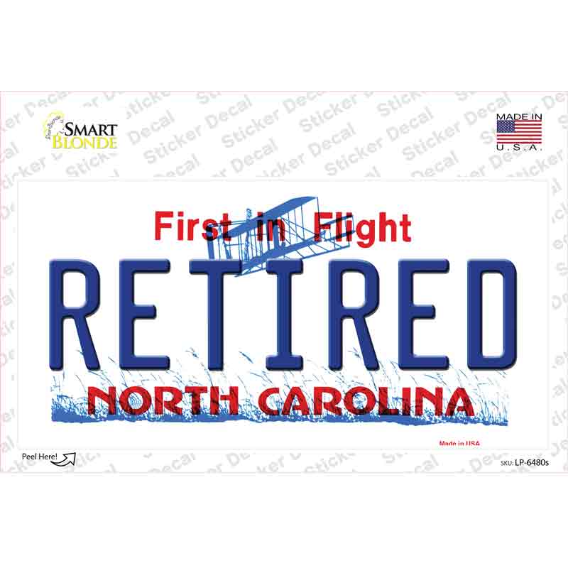 Retired North Carolina Novelty Sticker Decal
