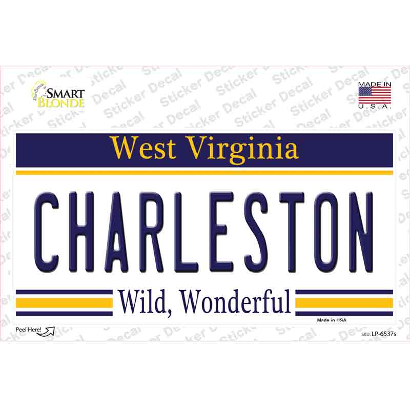 Charleston West Virginia Novelty Sticker Decal