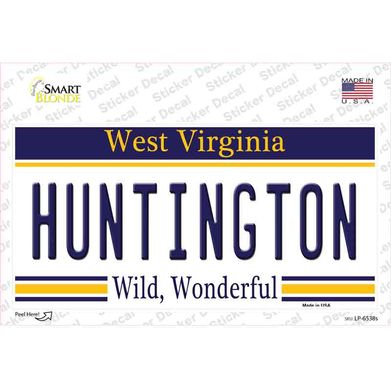 Huntington West Virginia Novelty Sticker Decal