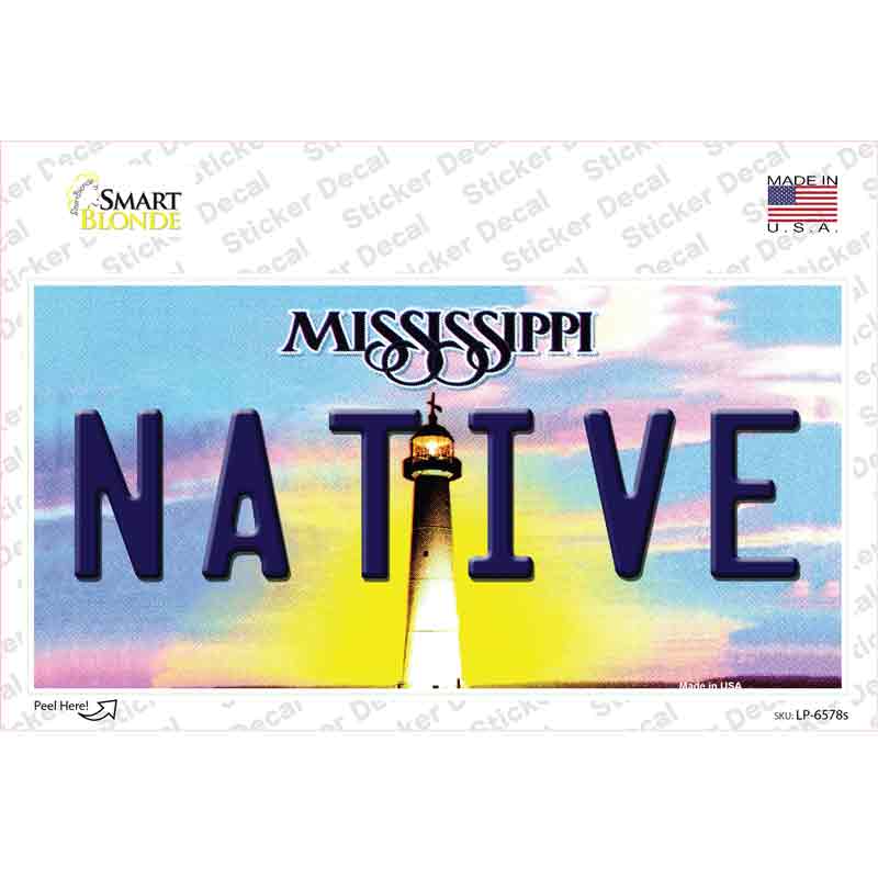 Native Mississippi Novelty Sticker Decal