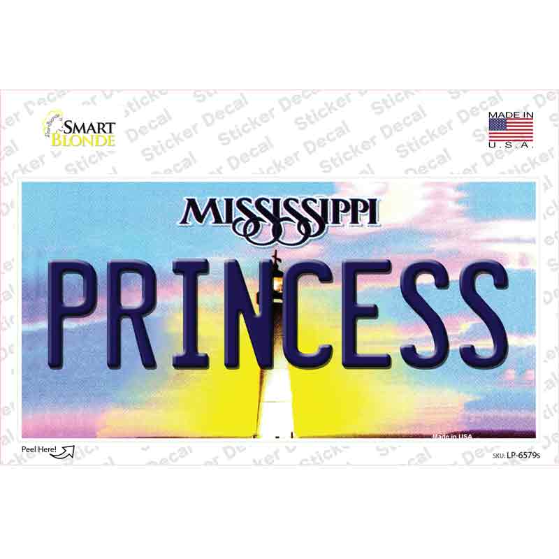 Princess Mississippi Novelty Sticker Decal