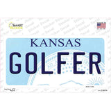 Golfer Kansas Novelty Sticker Decal