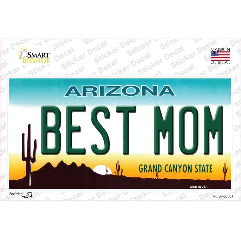 Best Mom Arizona Novelty Sticker Decal