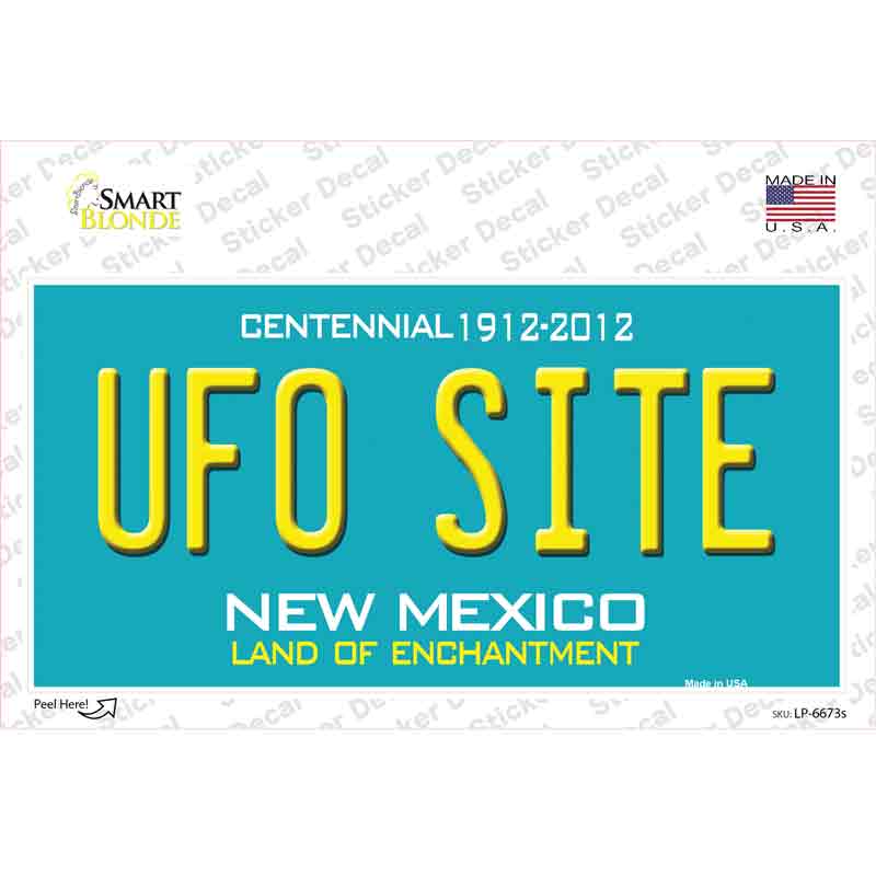 UFO Site New Mexico Novelty Sticker Decal