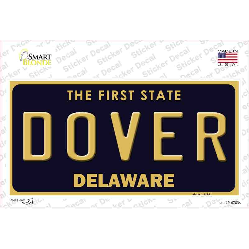 Dover Delaware Novelty Sticker Decal