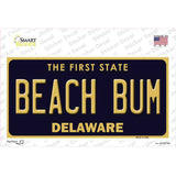 Beach Bum Delaware Novelty Sticker Decal