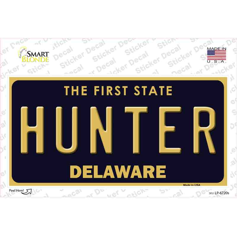 Hunter Delaware Novelty Sticker Decal